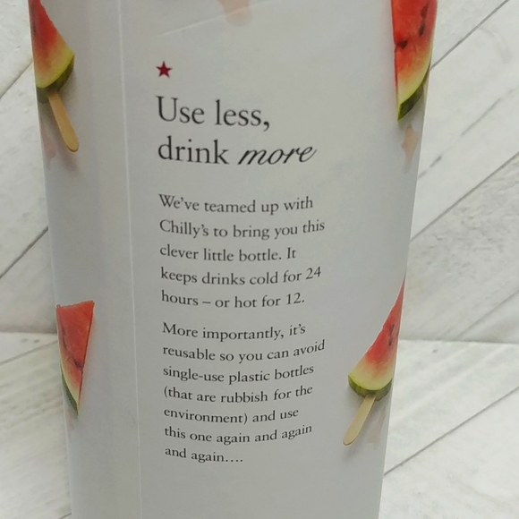 NEW Pret A Manger Reusable Water Bottle 500ml Watermelon Print Rare - Picture 6 of 6